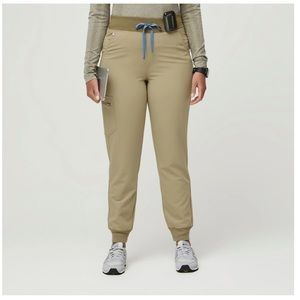 Figs Sandstone Zamora™ High Waisted - Petite Jogger Scrub Pants - XS
